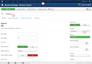 Joomla 3.x. How to enable and manage search-1