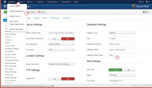 Joomla 3.x. How to change database table prefix in sql file1