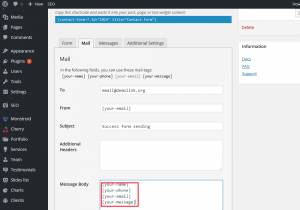 WordPress. How to fix Failed to send your message error in Contact Form 7 plugin-5