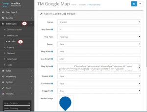 Opencart2_How_to_manage_TM_Google_map_module_1