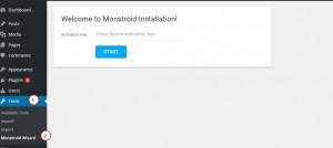 Monstroid. How to install a template on localhost-9