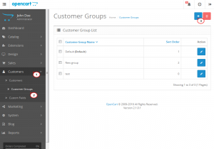 Opencart 2.x. How to add and manage customer groups-1