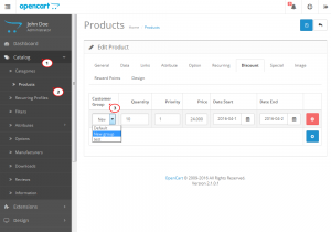 Opencart 2.x. How to add and manage customer groups-4