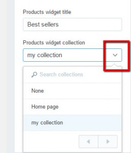 Shopify. How to display collection under Best Sellers block2