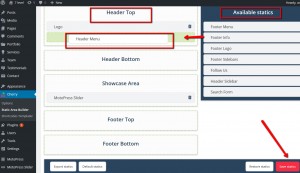 how to deal with missing header and footer menus on home page.2