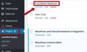 how to manage WordPress Countdown plugin.2